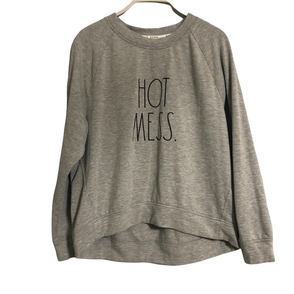 Rae Dunn Hot Mess pullover crewneck soft sweater medium - Picture 1 of 8